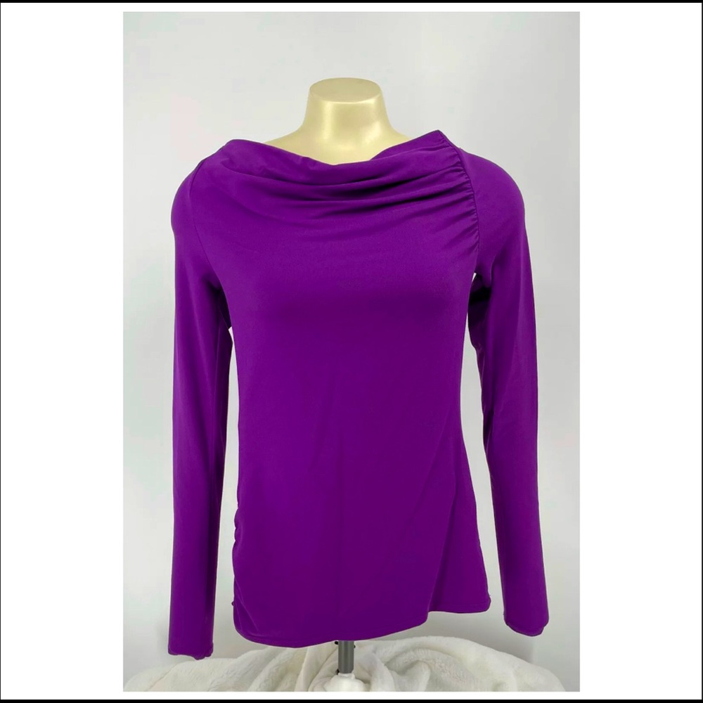 ATHLETA Long Sleeve Purple Top Shirt XXS Fitted